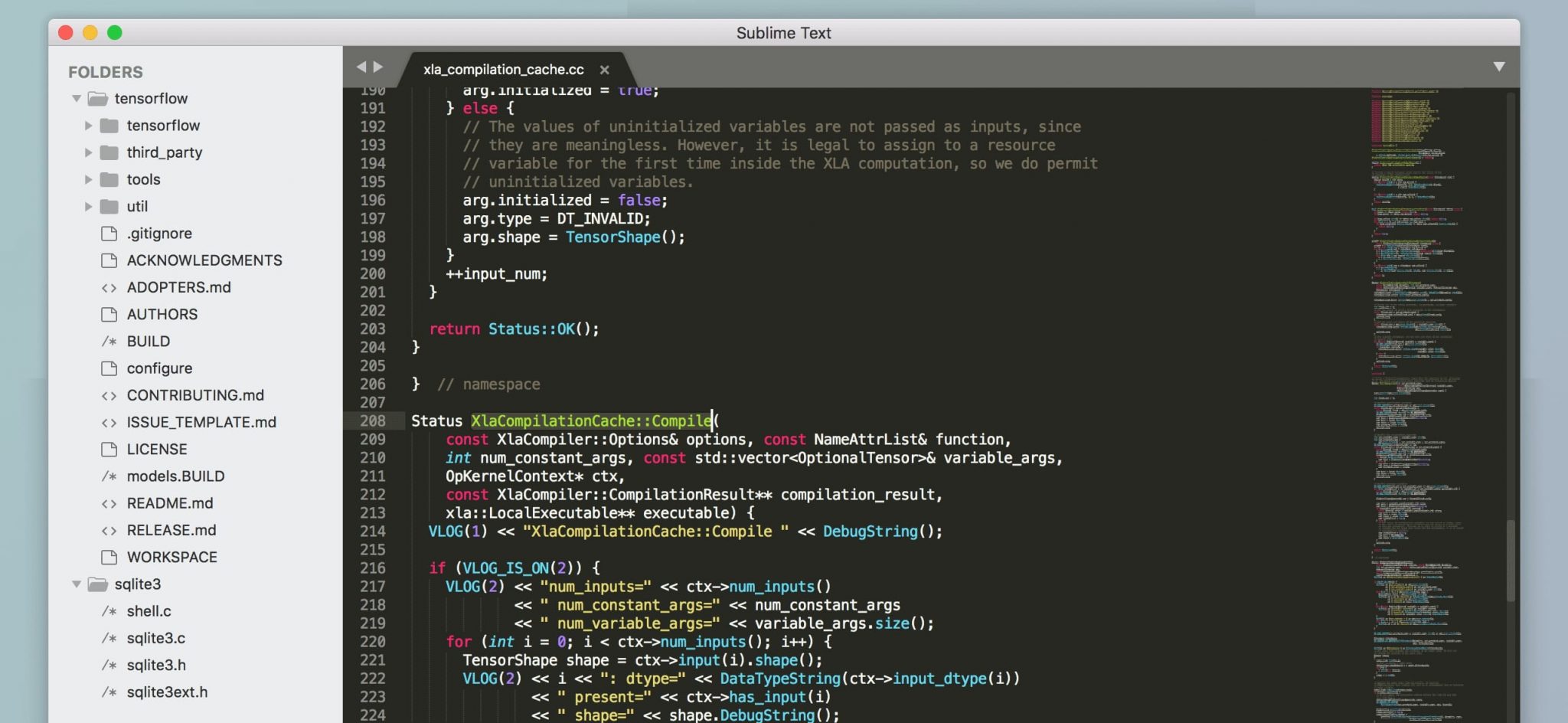Texto Sublime - Visão geral do editor de códigos.