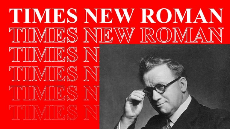 Geschichte der Times New Roman Schriftdesign.
